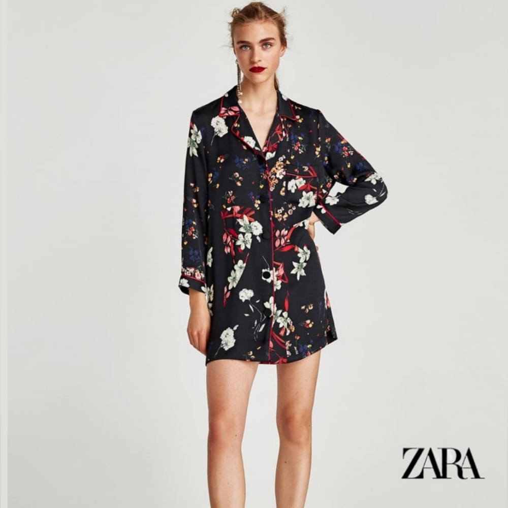 Zara blazer shirt dress